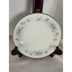 Noritake Porcelain China 6716 INVERNESS Platinum Vintage Japan Blue BREAD PLATE